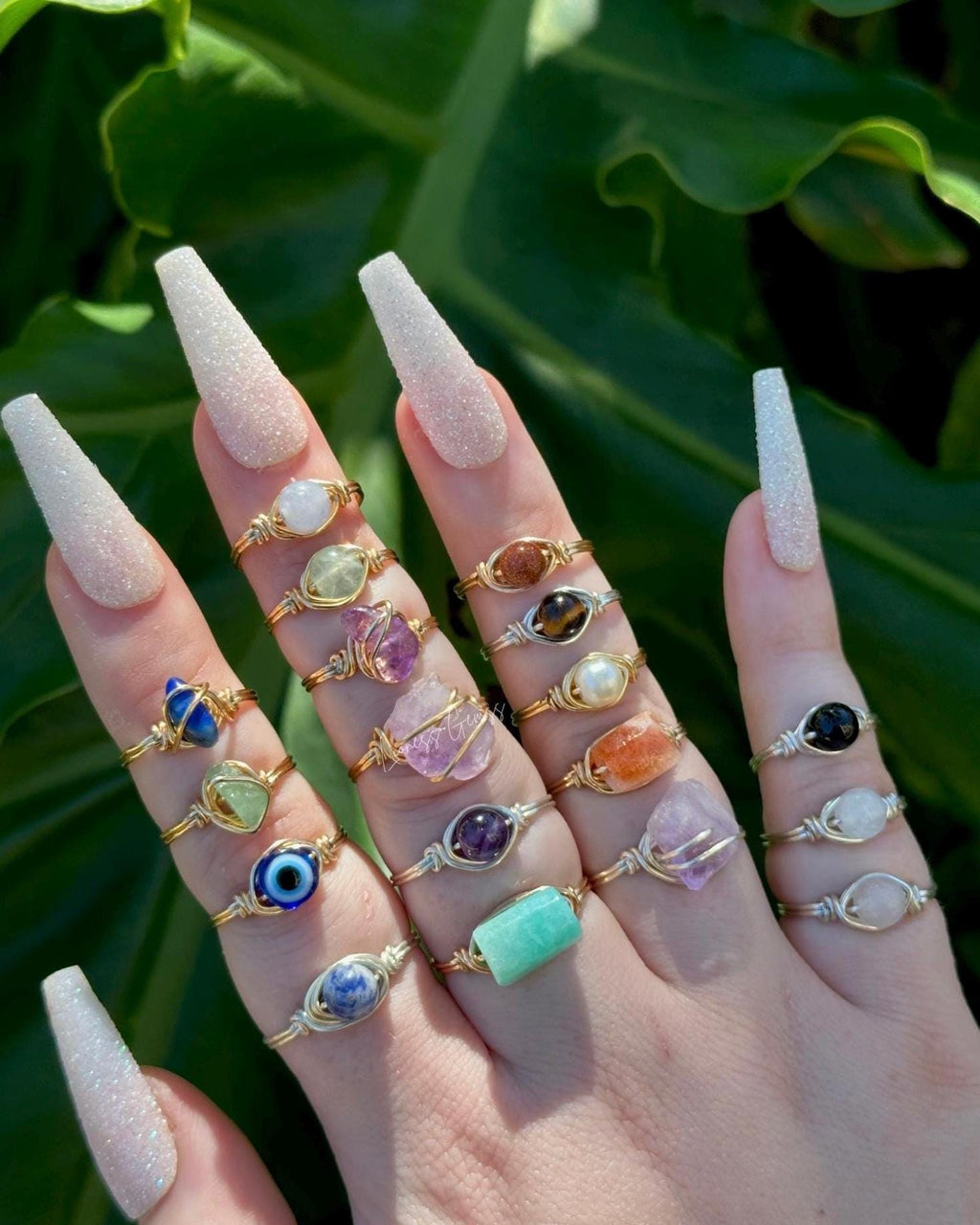 Buy 2 Get 1 Free Crystal Ring | Natural Gemstone Jewelry, Raw Crystal Ring, Dainty Ring, Birthstone Ring, Custom Jewelry, Wire Wrapped Ring