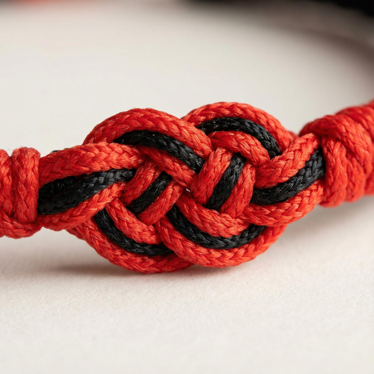 Buddhist Bracelet in Black & Red | Sliding Knot Cord