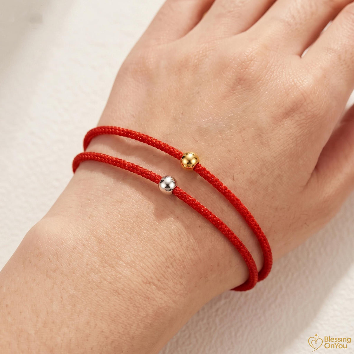 Buddhist Blessing Bracelet | 925 Silver Lucky Amulet Protection Bracelet | Red String Jewelry | Good Fortune Spiritual Gift | Minimalist