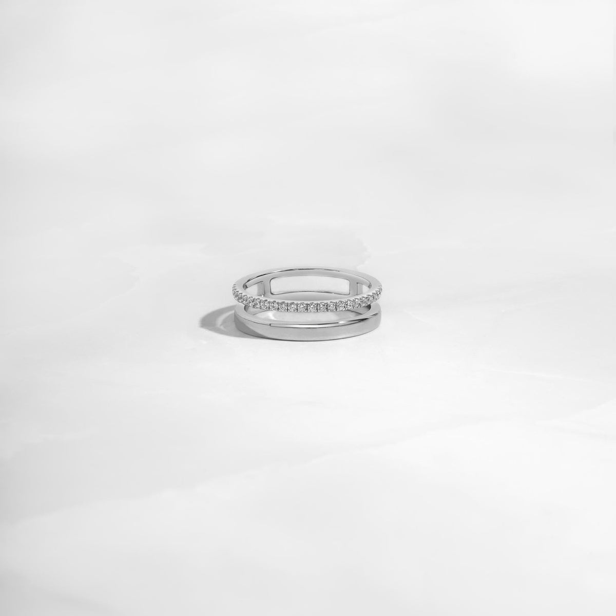 Double Band Ring, Dainty Ring, Wedding Band, Stacking Ring, Minimalist Ring, Gift for Her, Gold Ring, Silver Ring, Diamond Ring