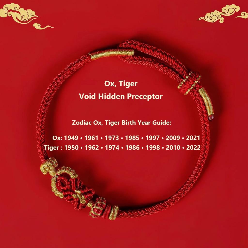 2027 Tai Sui Red String Bracelet, Zodiac Protection Amulet, Handwoven Lucky Knot, Temple Blessed Chinese Red String, Goat Rat Ox Dog