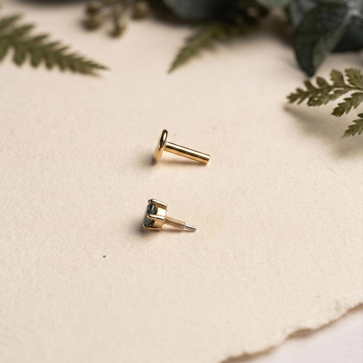 Moss Agate Earring Set, Gold Huggie Hoops, Flat Back Stud & CZ Diamond, Sterling Silver Ear Stack, Open Huggie, Kite Gemstone Nap Earrings.