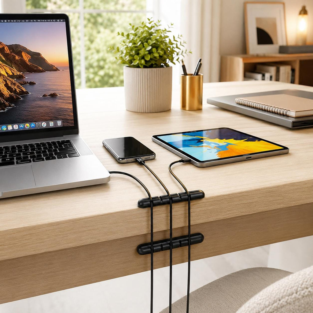 Cable Holder Clips, Adhesive Cord Organizer, Desk Wire Management for USB Charging Cable Nightstand