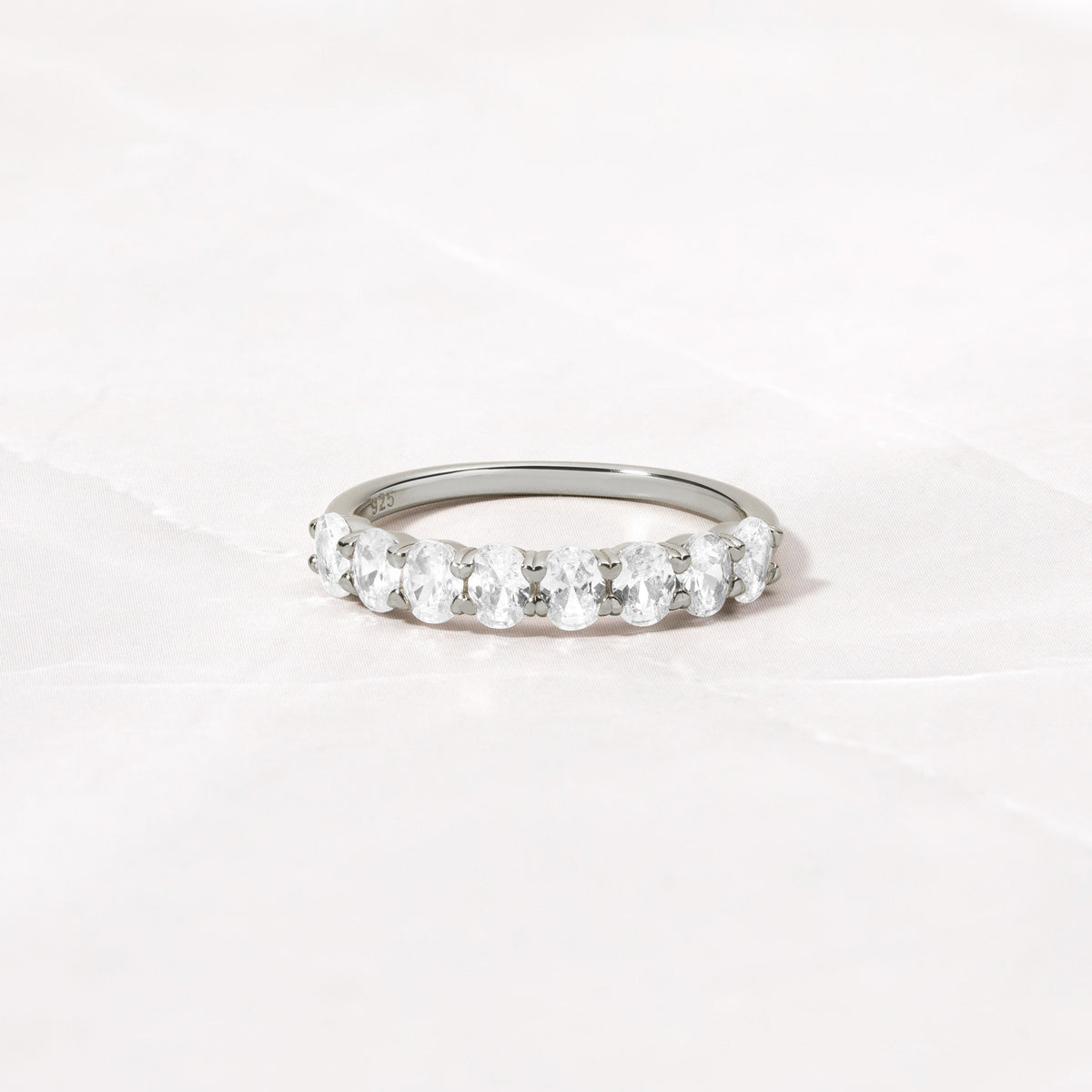 Oval Diamond Ring, Stacking Ring, Diamond Band, Wedding Band, Minimalist Ring, Dainty Ring, Stackable Ring, Gift for Her, CZ Ring, Ring