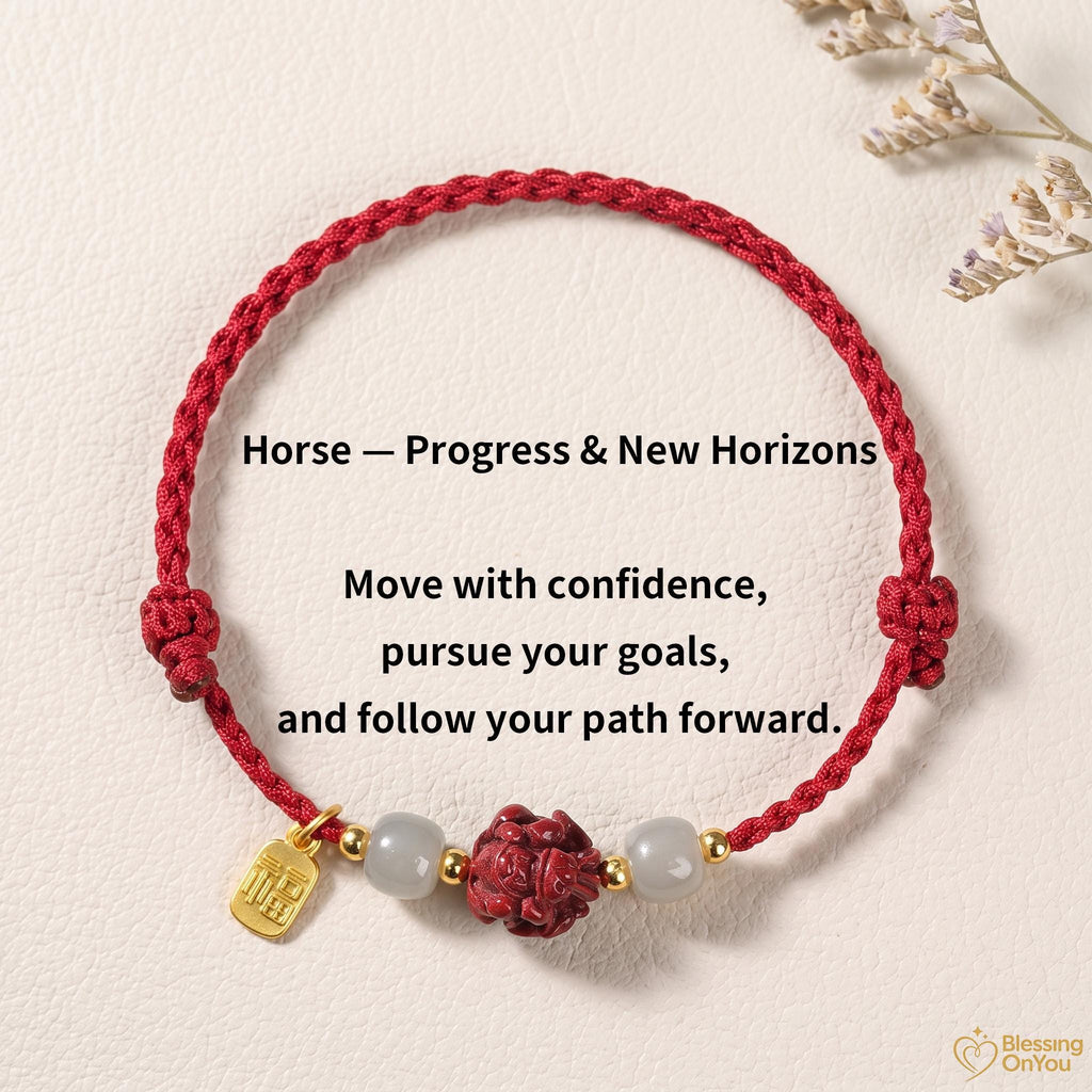 Handmade Red String Zodiac Bracelet, Cinnabar Bead, Temple Blessing Charm (2027 Goat), Jade Beads, Lucky Protection Jewelry,Gift for Her Him