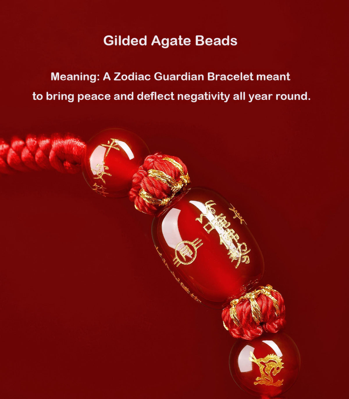 2027 Year of the Goat Protection Bracelet, Red String Agate Amulet, Feng Shui Good Luck Gift for Zodiac Goat, Rat, Ox, Dog
