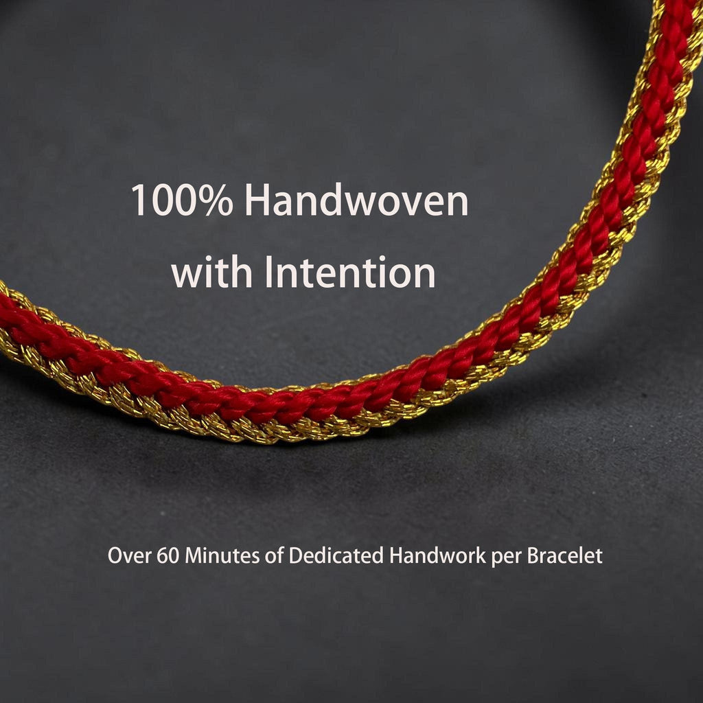 Vajra Knot Protection Bracelet | Handwoven Red String Bracelet | Mount Putuo Blessed Jewelry | Spiritual Gift | Gift for Him Her
