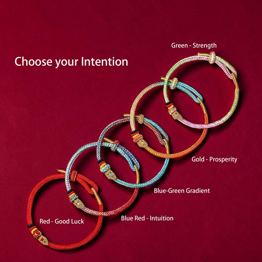 Chinese Wisdom Bracelet | Wen Chang Knot Bracelet | Exam Good Luck Gift | Back to School Gift for Students | Handmade Lucky Charm
