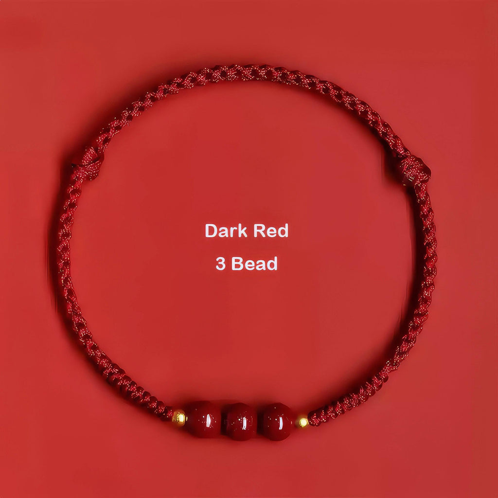 Cinnabar Red String Bracelet | 2027 Zodiac Protection | Blessed Temple Charm | Chinese Good Luck Gift