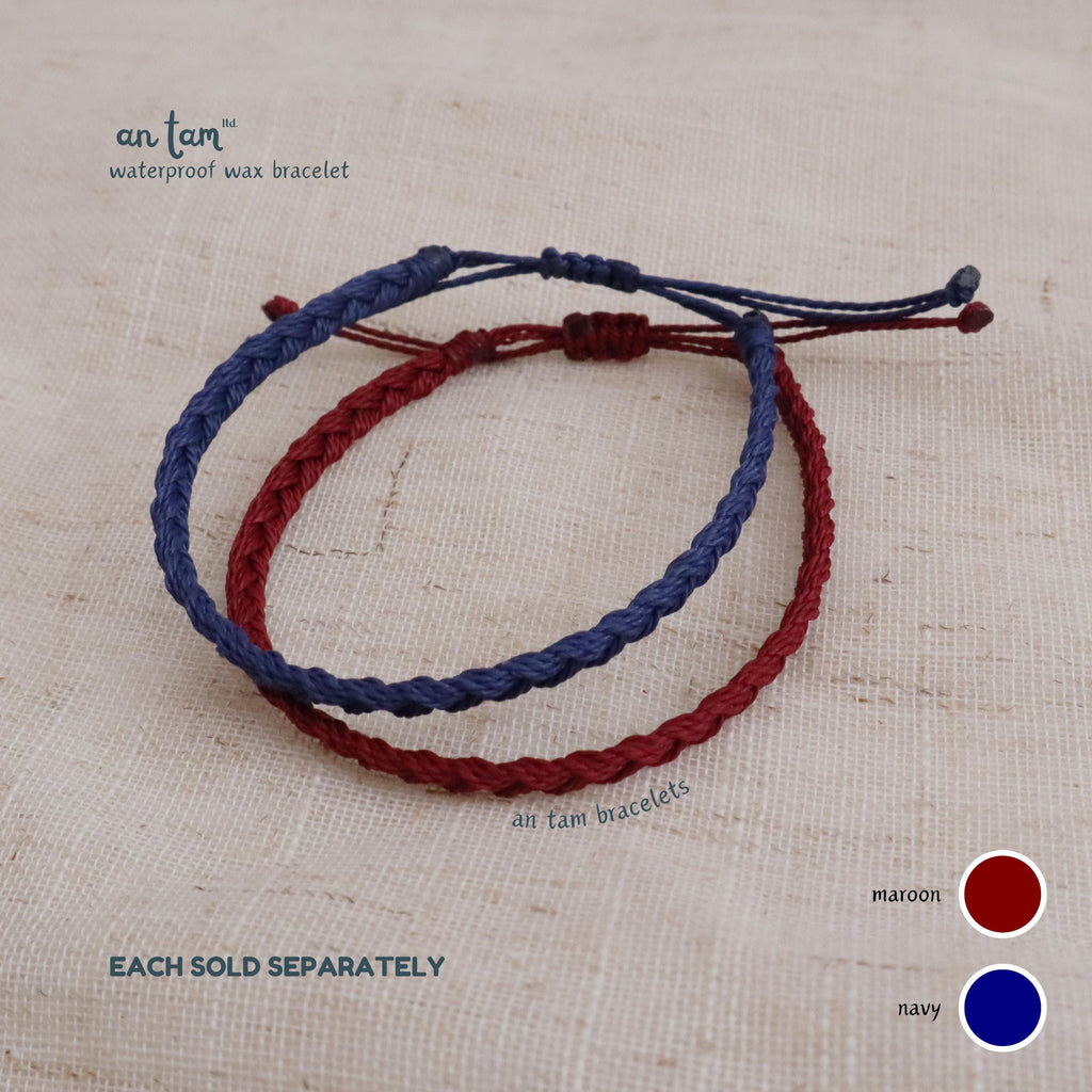 Handmade Basic Waterproof Bracelet | Adjustable Wax Cord Bracelet | Braided Bracelet | Festival Unisex Bracelet | Friendship Bracelet