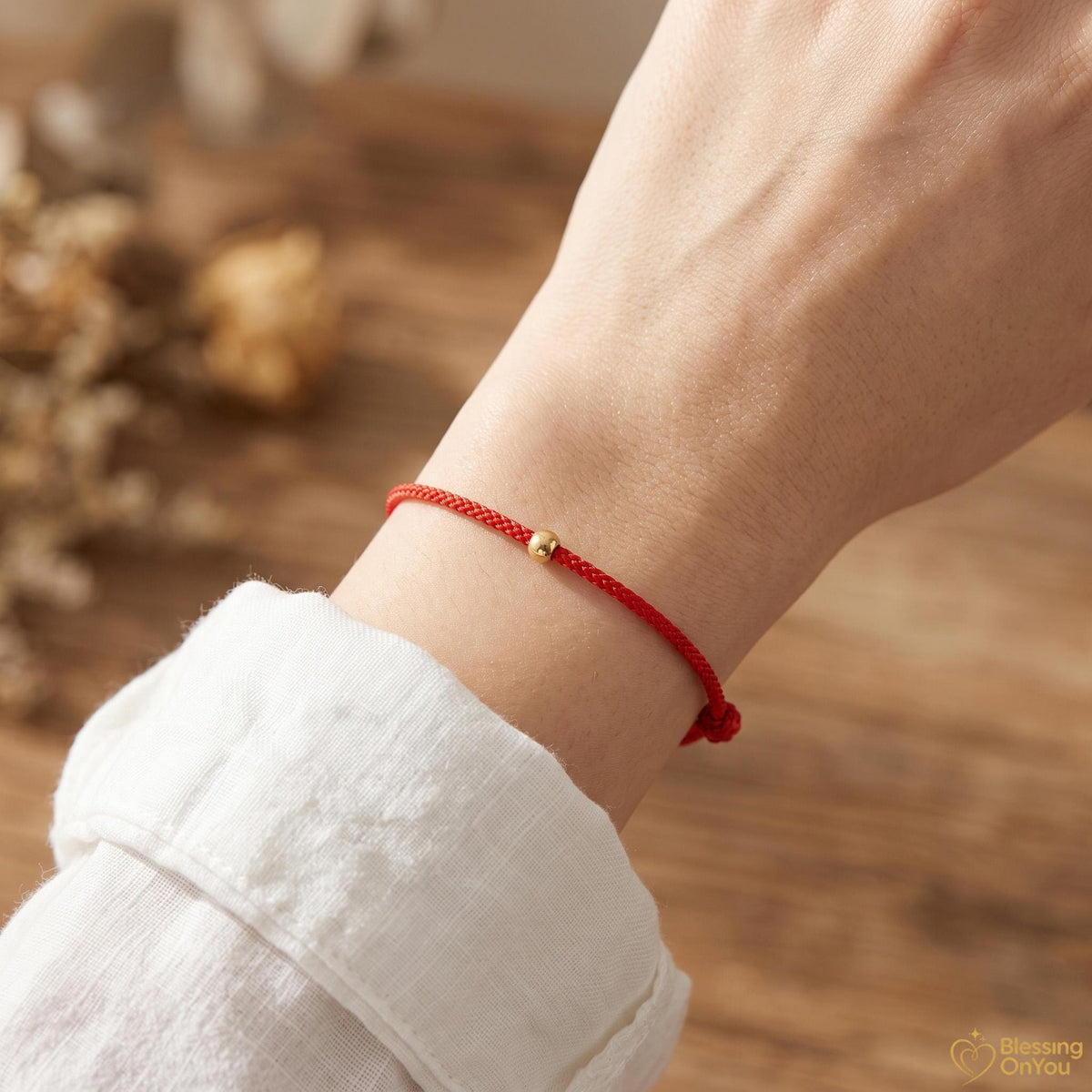 Buddhist Blessing Bracelet | 925 Silver Lucky Amulet Protection Bracelet | Red String Jewelry | Good Fortune Spiritual Gift | Minimalist