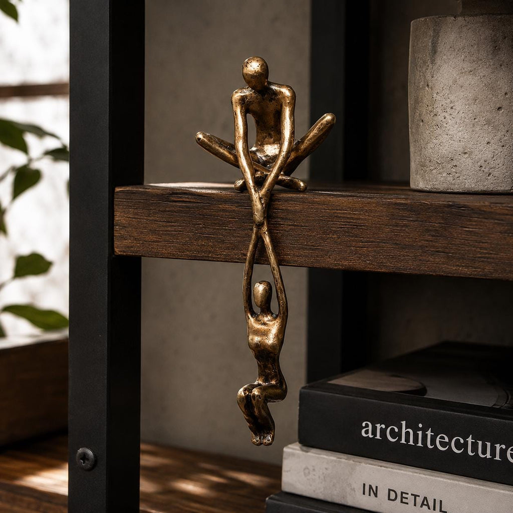 Modern Dancing Couple Figurine Abstract Lovers Statue, Man Lifting Woman Romantic Sculpture, Minimalist Shelf Decor, Valentine Keepsake Gift