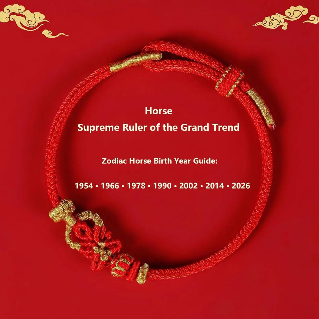 2027 Tai Sui Red String Bracelet, Zodiac Protection Amulet, Handwoven Lucky Knot, Temple Blessed Chinese Red String, Goat Rat Ox Dog