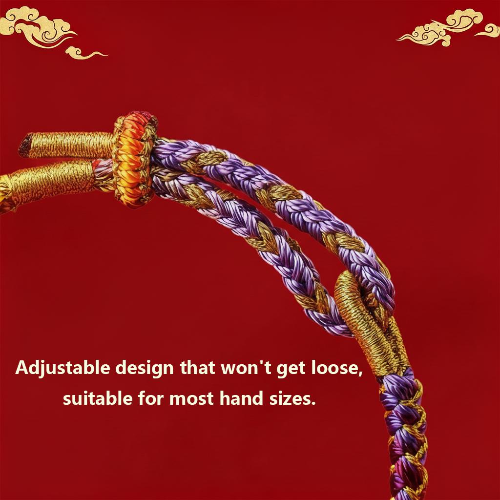 Temple Blessed Red String Bracelet, Feng Shui Protection Bracelet, Lucky Charm Amulet, Handwoven Spiritual Jewelry Gift for Women Men