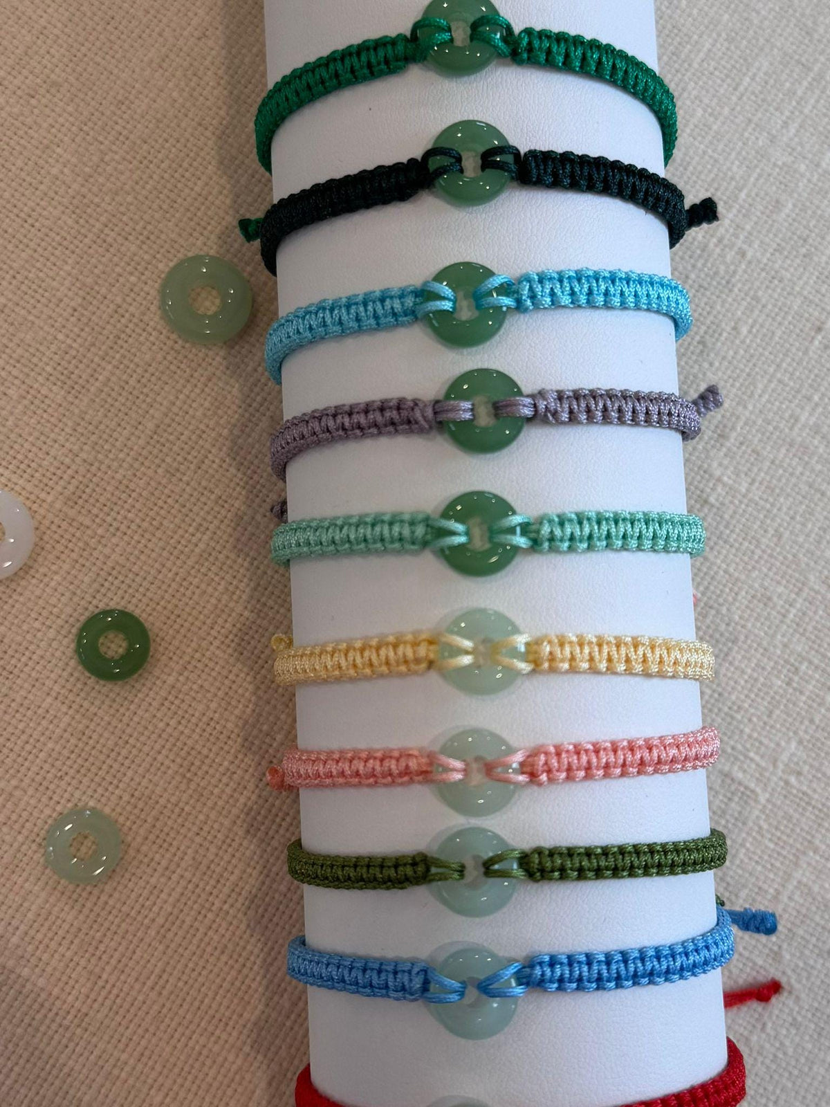 Custom Peaceful Jade String Bracelet Adjustable Lucky Charm Braccelets Anklets