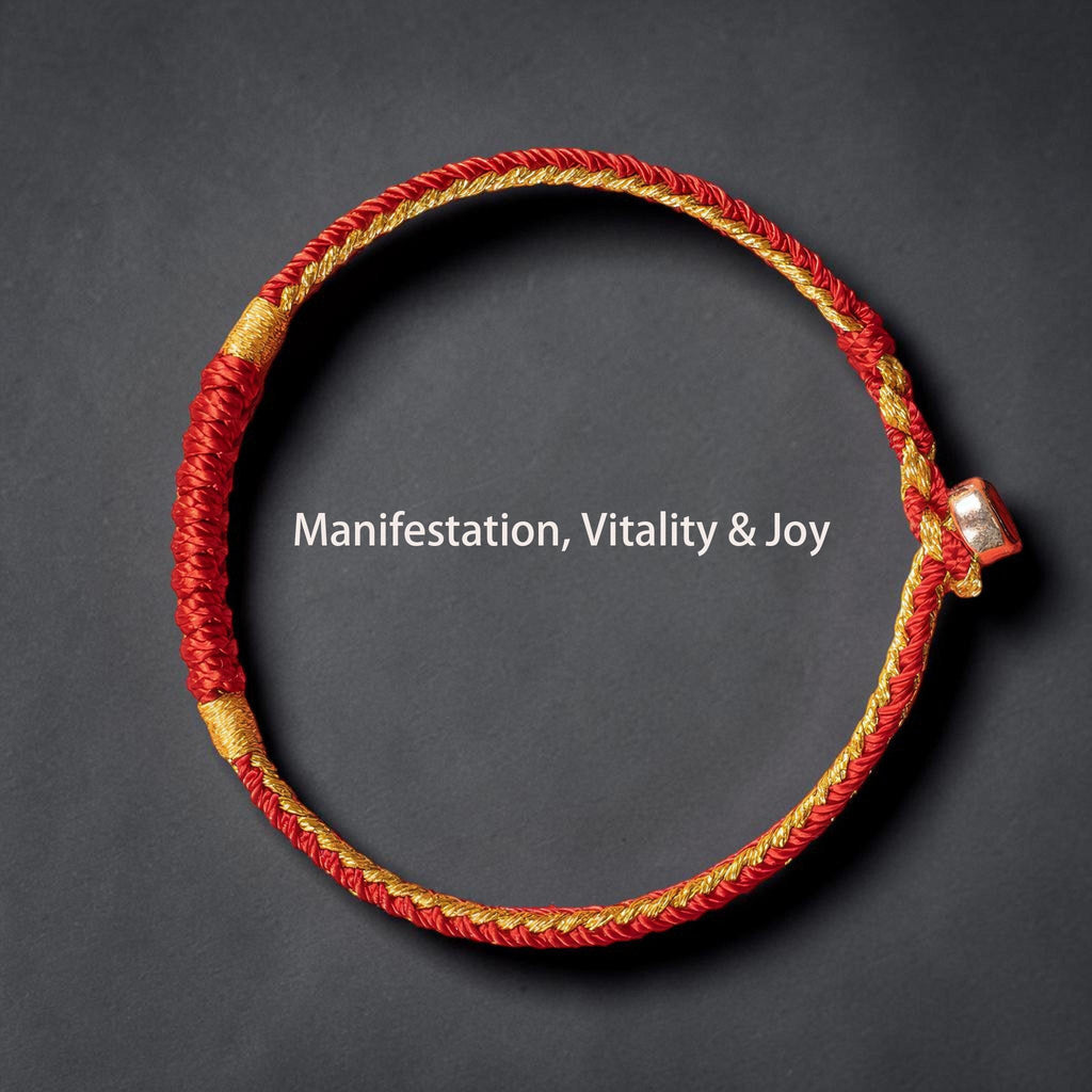 Vajra Knot Protection Bracelet | Handwoven Red String Bracelet | Mount Putuo Blessed Jewelry | Spiritual Gift | Gift for Him Her