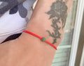 Small Green Jade Bracelet: Waterproof Waxed Cord Unisex Jewelry