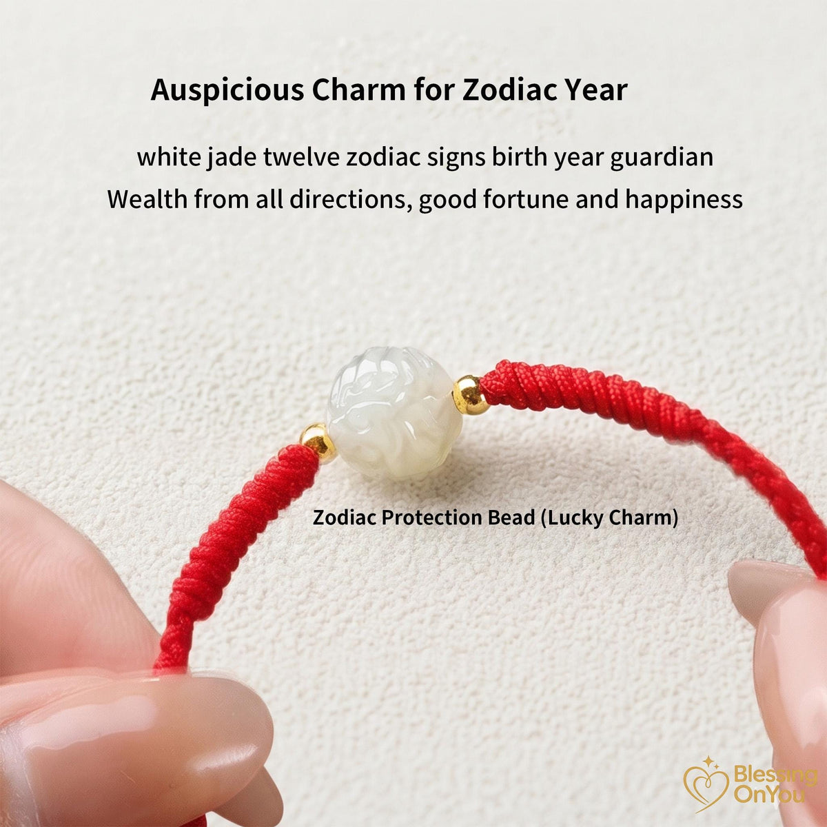 Zodiac Jade Red String Bracelet | Protection, Good Fortune, Minimalist Design | Adjustable Good Luck Jewelry | Gift For Her Him