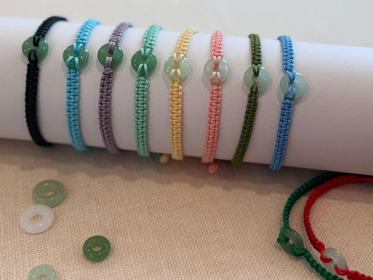 Custom Peaceful Jade String Bracelet Adjustable Lucky Charm Braccelets Anklets