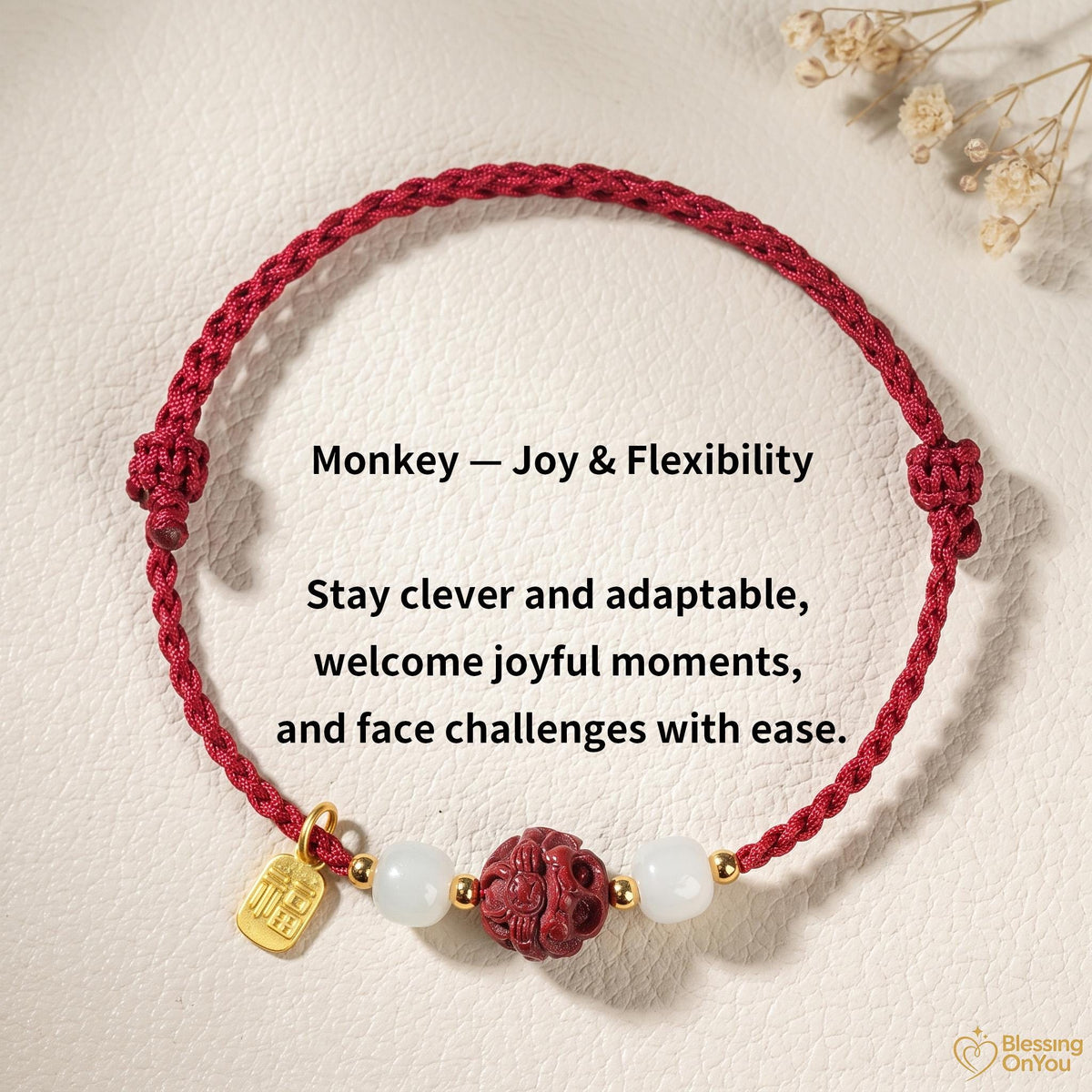 Handmade Red String Zodiac Bracelet, Cinnabar Bead, Temple Blessing Charm (2027 Goat), Jade Beads, Lucky Protection Jewelry,Gift for Her Him
