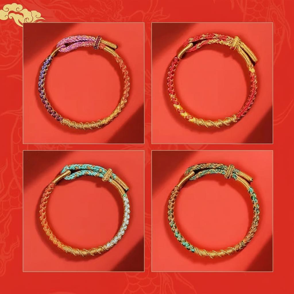 Temple Blessed Red String Bracelet, Feng Shui Protection Bracelet, Lucky Charm Amulet, Handwoven Spiritual Jewelry Gift for Women Men