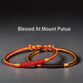 Vajra Knot Protection Bracelet | Handwoven Red String Bracelet | Mount Putuo Blessed Jewelry | Spiritual Gift | Gift for Him Her