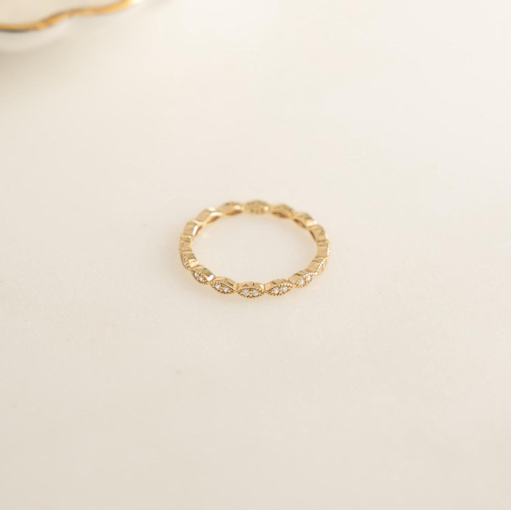 Eternity Band, Minimalist Ring, Stacking Ring, Eternity Ring, Stacking Ring, Diamond Ring, Dainty Ring, Wedding Band, Gift for Her Gold Ring
