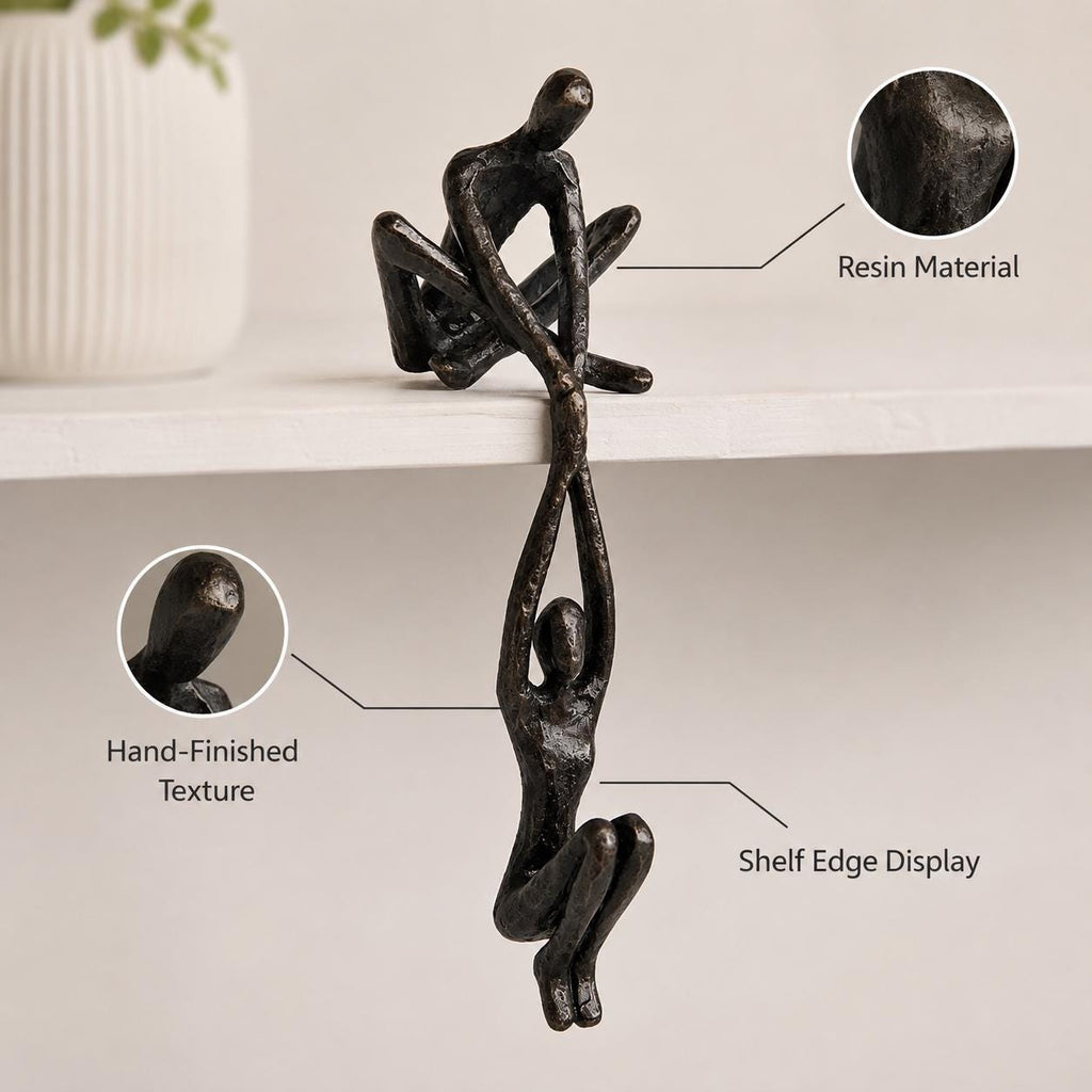 Modern Dancing Couple Figurine Abstract Lovers Statue, Man Lifting Woman Romantic Sculpture, Minimalist Shelf Decor, Valentine Keepsake Gift