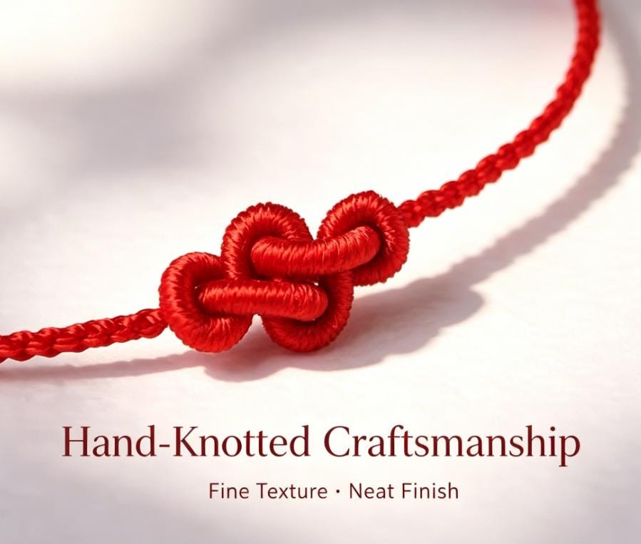 Red String Bracelet, Lucky Red Bracelet,Chinese Knot Bracelet, Minimalist Cord Jewelry, Adjustable Handmade Red Cord Bracelet,Good Luck Gift