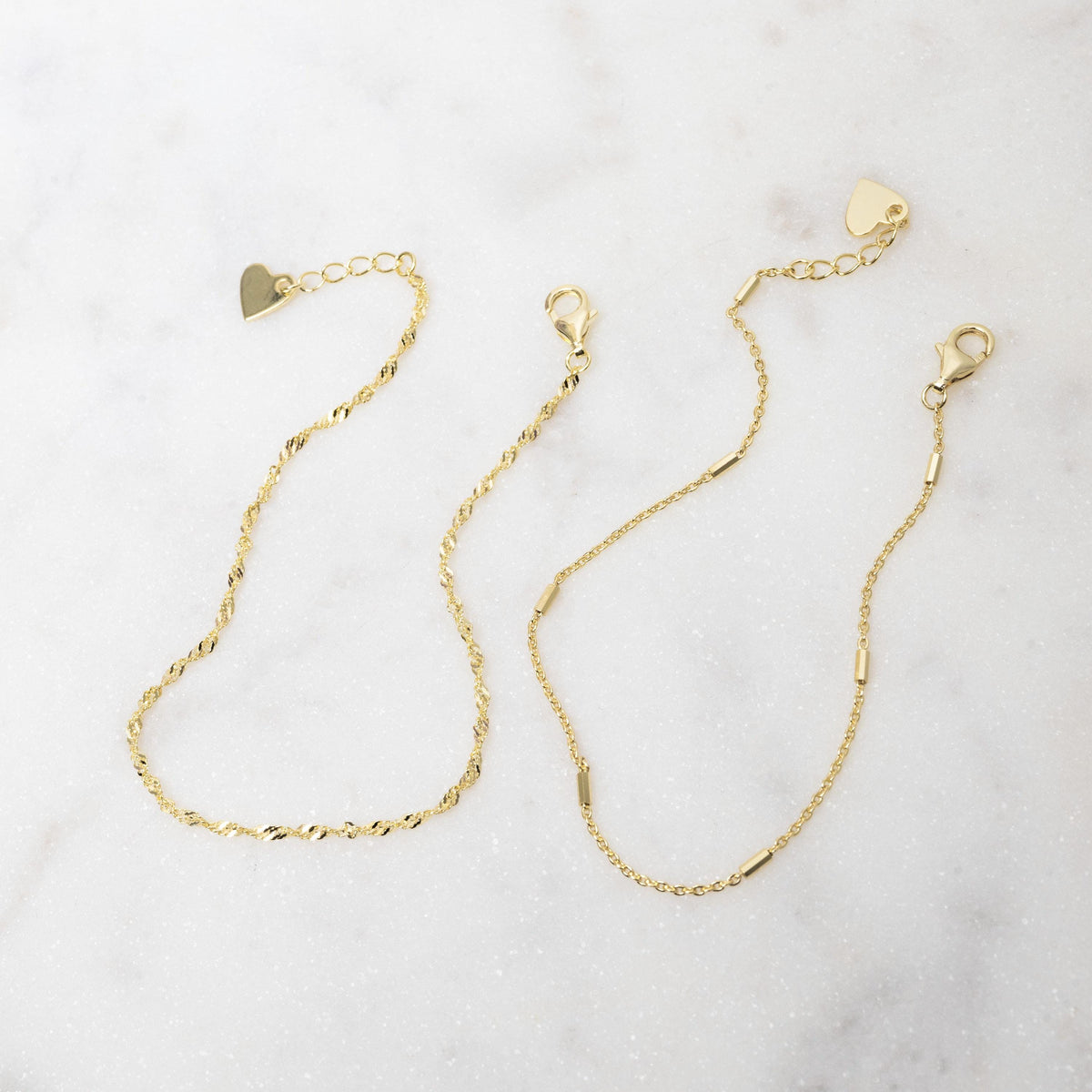 Two Delicate Bracelets Set, Dainty Bracelet Set, Two Minimalist Bracelets, Delicate Bracelet, Gift for her, Gold Bracelet, Silver Bracelet