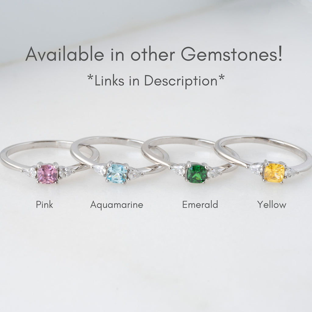 Dainty Emerald Ring, Emerald Stacking Ring, May Birthstone, Minimalist Emerald Ring, Gift for Her, Gemstone Ring, Promise Ring, Dainty Ring