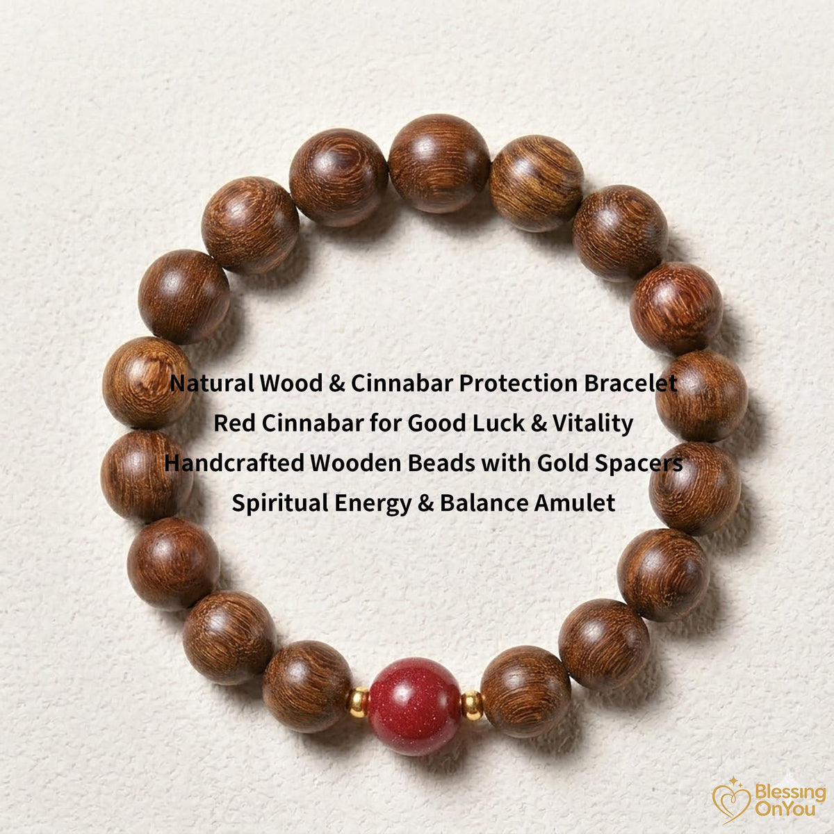 Sandalwood Mala Bracelet – Natural Wood Meditation Beads, Buddhist prayer beads, Good Luck Charm Gifts for Zen Yoga Lover, Gift for Him Her