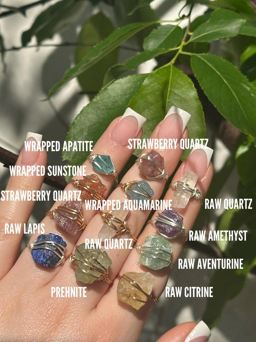 Buy 2 Get 1 Free Crystal Ring | Natural Gemstone Jewelry, Raw Crystal Ring, Dainty Ring, Birthstone Ring, Custom Jewelry, Wire Wrapped Ring