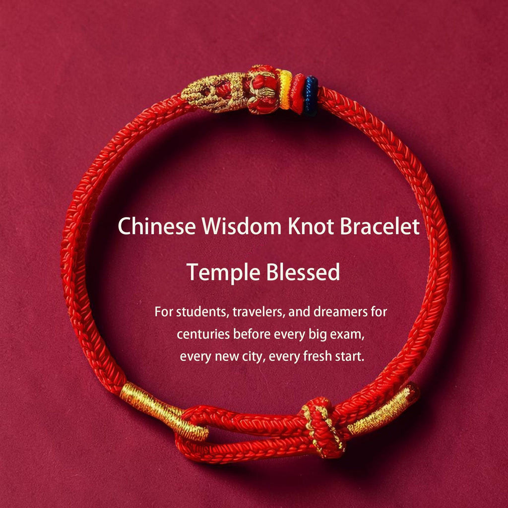 Chinese Wisdom Bracelet | Wen Chang Knot Bracelet | Exam Good Luck Gift | Back to School Gift for Students | Handmade Lucky Charm