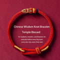 Chinese Wisdom Bracelet | Wen Chang Knot Bracelet | Exam Good Luck Gift | Back to School Gift for Students | Handmade Lucky Charm