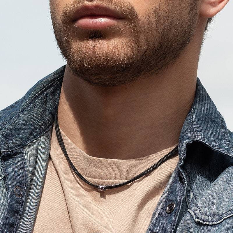 Simple Black Choker Necklace For Men, Men's Vegan Necklace, Men Bead Necklace, Guy Necklace, Jewlery For Men, Vegan Jewelry, Christmas Gift