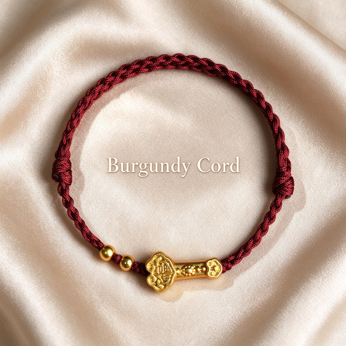 Red String Bracelet, Ruyi Good Luck Bracelet, Chinese Lucky Charm, Red Cord Protection Jewelry, Adjustable Blessing Bracelet, Handmade Gift