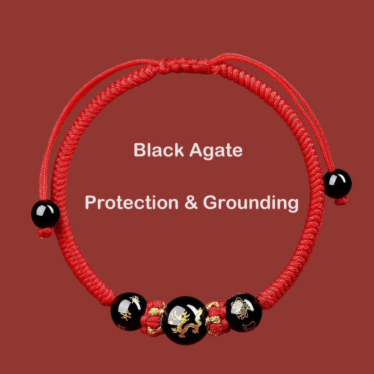 2027 Zodiac Protection Bracelet, Red String Agate Amulet, Energy Shield for Year of the Goat, Temple Blessed Gift