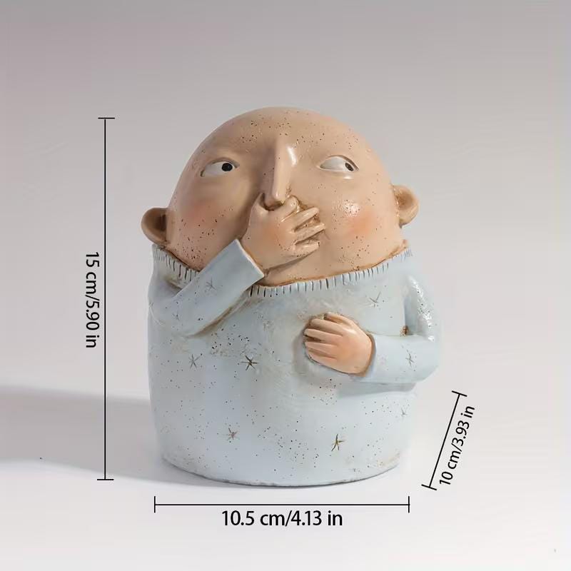 Not smell so good - Stinky boys sculpture 4.3 in. W x 5.9 in. H