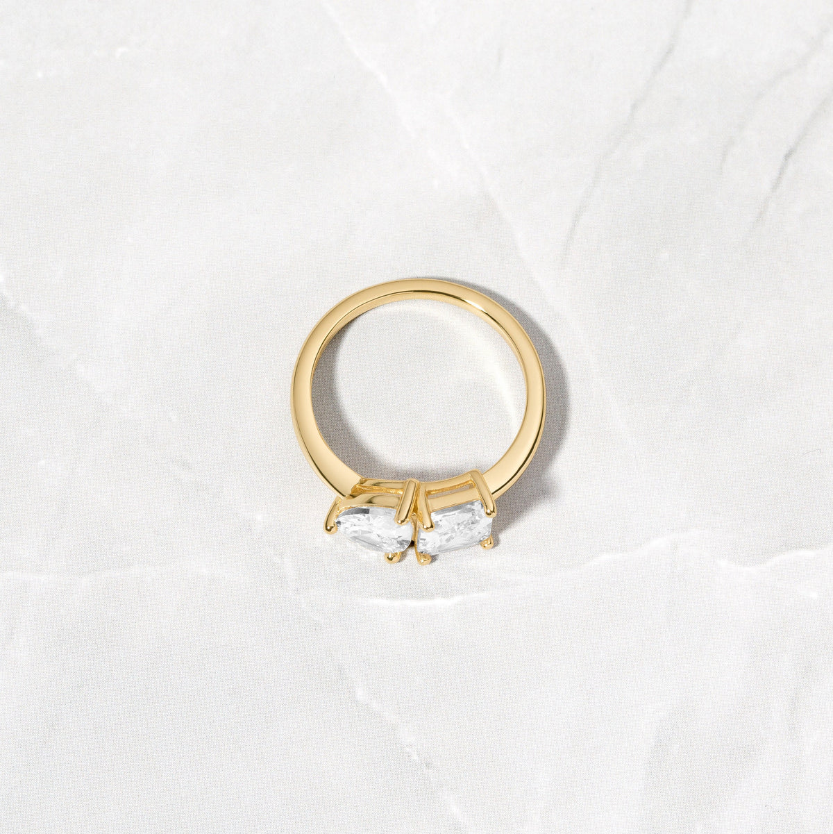 Toi et Moi Ring, Promise Ring, Engagement Ring, Two Stone Ring, Wedding Ring, Anniversary Gift, Gift for Her