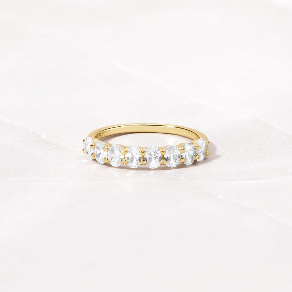 Oval Diamond Ring, Stacking Ring, Diamond Band, Wedding Band, Minimalist Ring, Dainty Ring, Stackable Ring, Gift for Her, CZ Ring, Ring