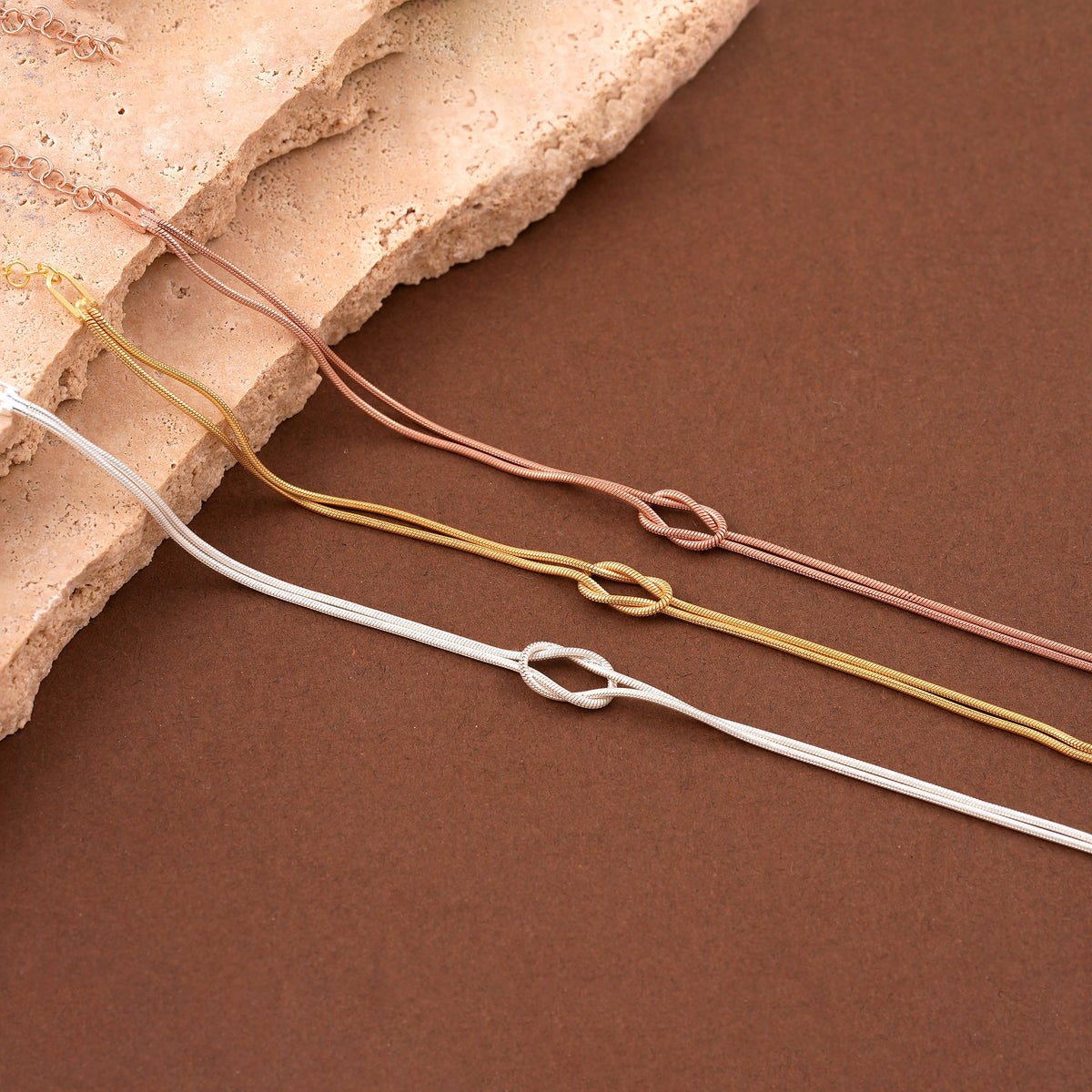 Gold Filled Knot Bracelet, Dainty Snake Chain for Mothers Day Gifts
