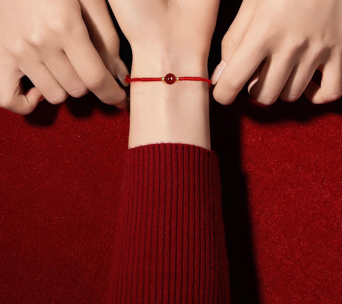 Cinnabar Red String Bracelet | 2027 Zodiac Protection | Blessed Temple Charm | Chinese Good Luck Gift