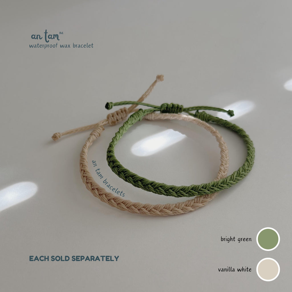 Handmade Basic Waterproof Bracelet | Adjustable Wax Cord Bracelet | Braided Bracelet | Festival Unisex Bracelet | Friendship Bracelet