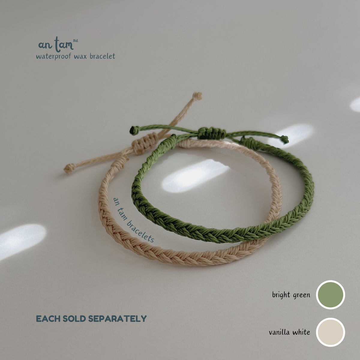 Handmade Basic Waterproof Bracelet | Adjustable Wax Cord Bracelet | Braided Bracelet | Festival Unisex Bracelet | Friendship Bracelet