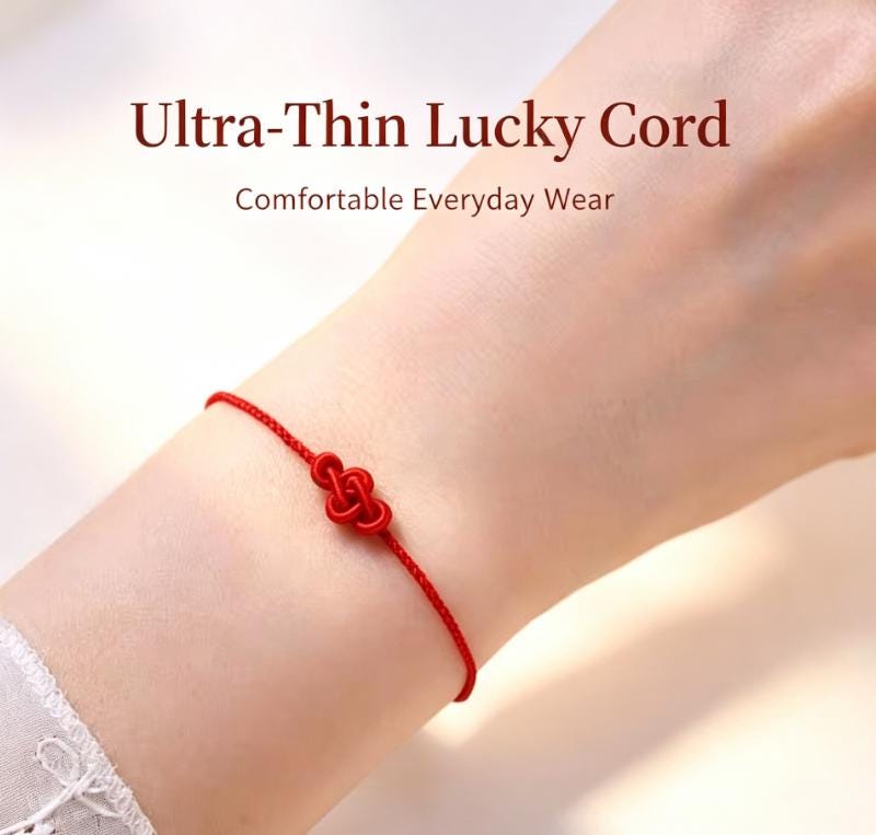 Red String Bracelet, Lucky Red Bracelet,Chinese Knot Bracelet, Minimalist Cord Jewelry, Adjustable Handmade Red Cord Bracelet,Good Luck Gift