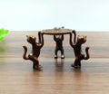 Pure copper Retro three cats dragon fish candlestick stand/home desktop decoration ornament