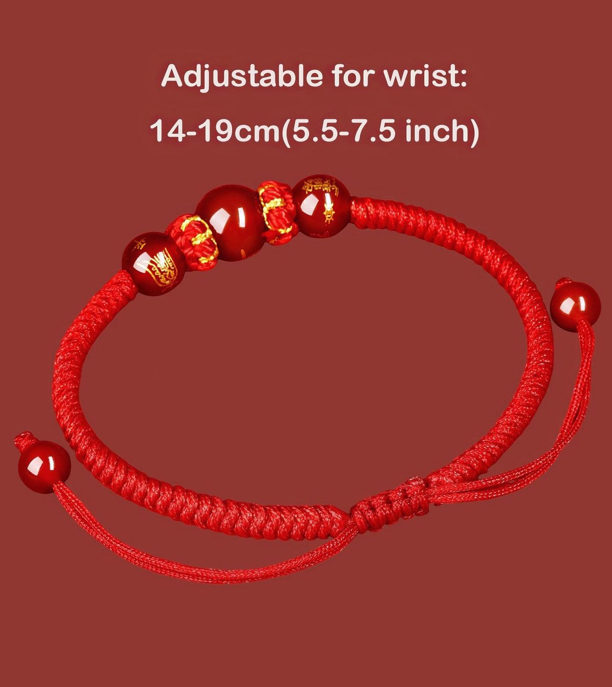 2027 Zodiac Protection Bracelet, Red String Agate Amulet, Energy Shield for Year of the Goat, Temple Blessed Gift