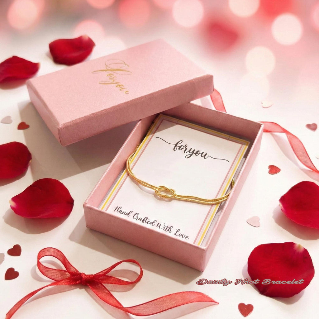 Gold Filled Knot Bracelet, Dainty Snake Chain for Mothers Day Gifts