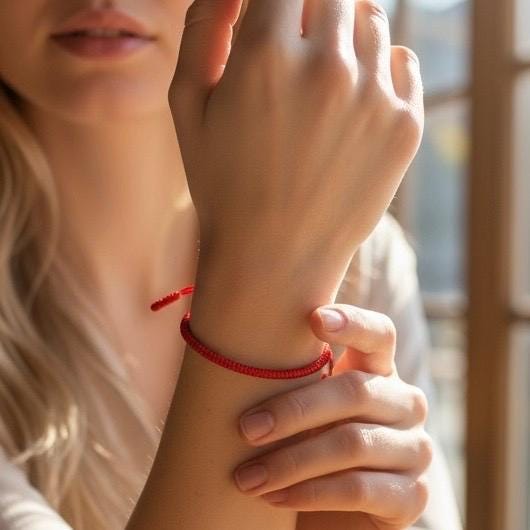 Good Luck Red Tibetan Bracelet | Handmade Sliding Knot | Unisex Buddhist Bracelet | Gift Pack Available